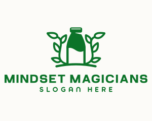 Organic Plant Milk logo design