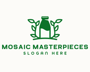 Organic Plant Milk logo design