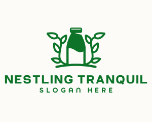 Organic Plant Milk logo design