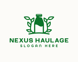 Organic Plant Milk logo design