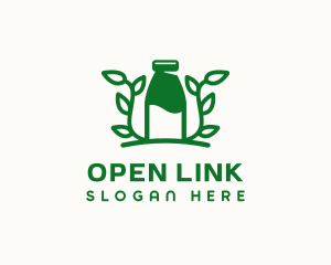 Organic Plant Milk logo design