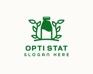 Organic Plant Milk logo design