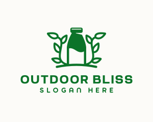 Organic Plant Milk logo design