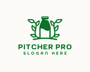 Organic Plant Milk logo design