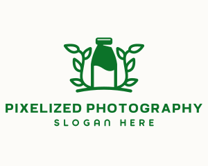 Organic Plant Milk logo design