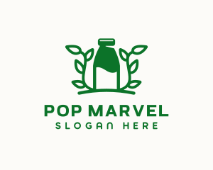 Organic Plant Milk logo design