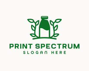 Organic Plant Milk logo design