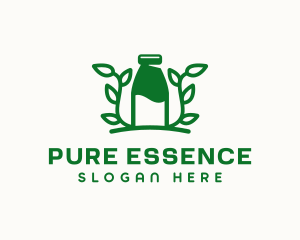 Organic Plant Milk logo design