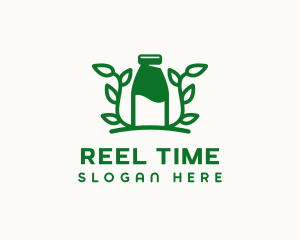 Organic Plant Milk logo design