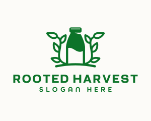 Organic Plant Milk logo design