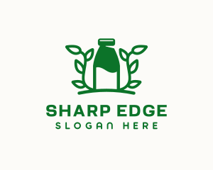 Organic Plant Milk logo design