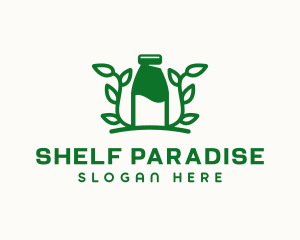 Organic Plant Milk logo design