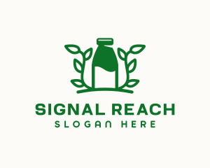 Organic Plant Milk logo design