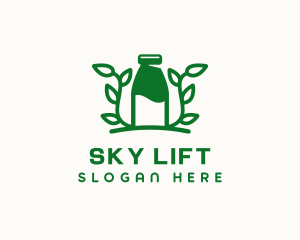 Organic Plant Milk logo design