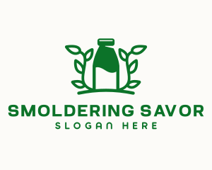 Organic Plant Milk logo design