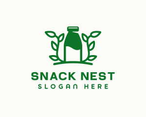 Organic Plant Milk logo design