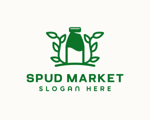 Organic Plant Milk logo design