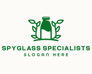 Organic Plant Milk logo design