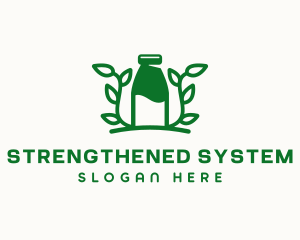 Organic Plant Milk logo design