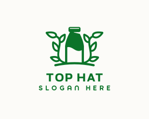 Organic Plant Milk logo design