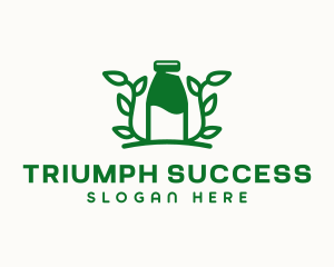 Organic Plant Milk logo design