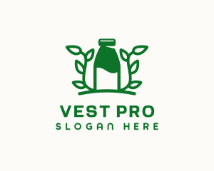 Organic Plant Milk logo design