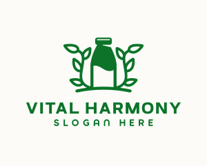 Organic Plant Milk logo design