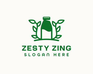 Organic Plant Milk logo design