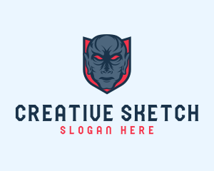 Evil Monster Creature logo design