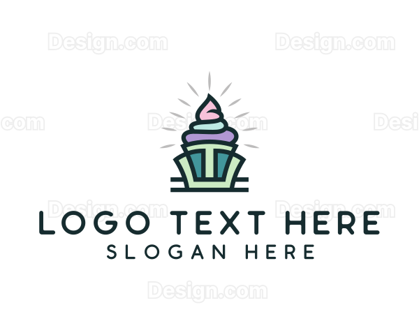 Cupcake Pastry Dessert Logo