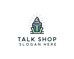 Cupcake Pastry Dessert Logo