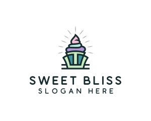 Cupcake Pastry Dessert logo design