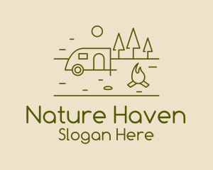 Forest Travel Campsite  logo design