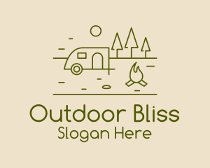 Forest Travel Campsite  logo design