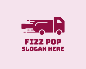 Wine Delivery Truck  logo design