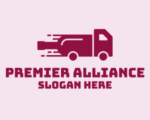 Wine Delivery Truck  logo design