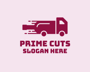 Wine Delivery Truck  logo design