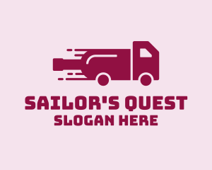 Wine Delivery Truck  logo design