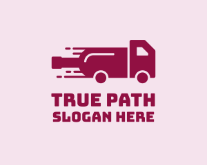 Wine Delivery Truck  logo design