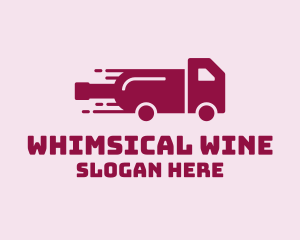 Wine Delivery Truck  logo design