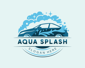 Bubble Car Wash Splash logo design