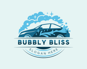 Bubble Car Wash Splash logo design