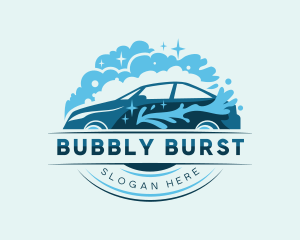 Bubble Car Wash Splash logo design