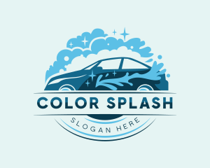 Bubble Car Wash Splash logo design