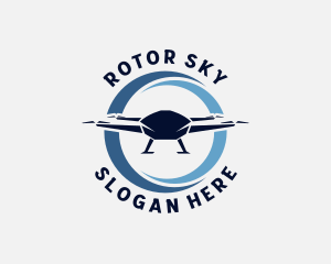 Drone Quadcopter Technology logo design