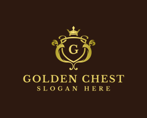 Premium Ornate Crown Shield logo design