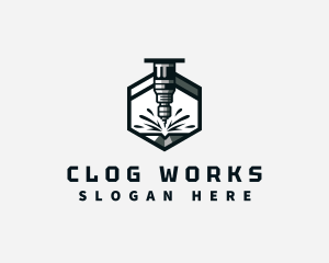 Industrial CNC Machine logo design