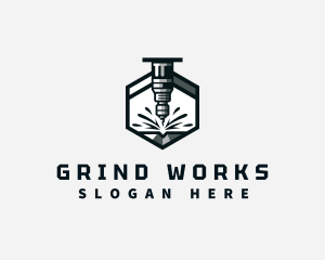 Industrial CNC Machine logo design