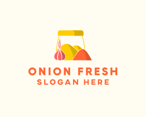 Onion Spice Powder Condiments logo design