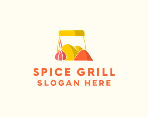 Onion Spice Powder Condiments logo design